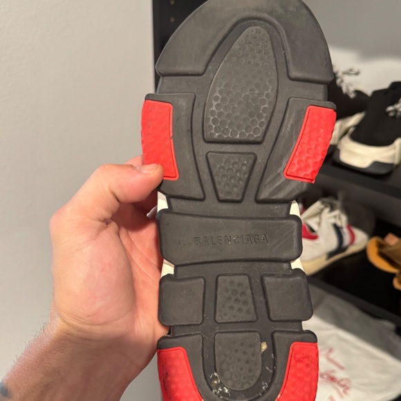 Balenciaga Speed Trainer Lace-Up 'Black White Red' Sock Sneakers - Picture 3 of 4